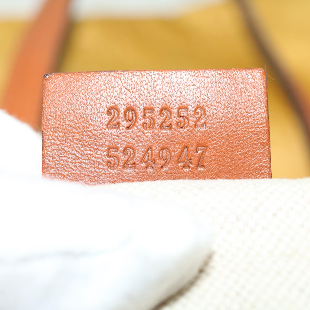 GUCCI GG Canvas Tote Bag Yellow 295252 ar9227