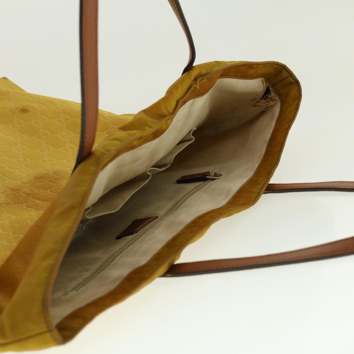 GUCCI GG Canvas Tote Bag Yellow 295252 ar9227