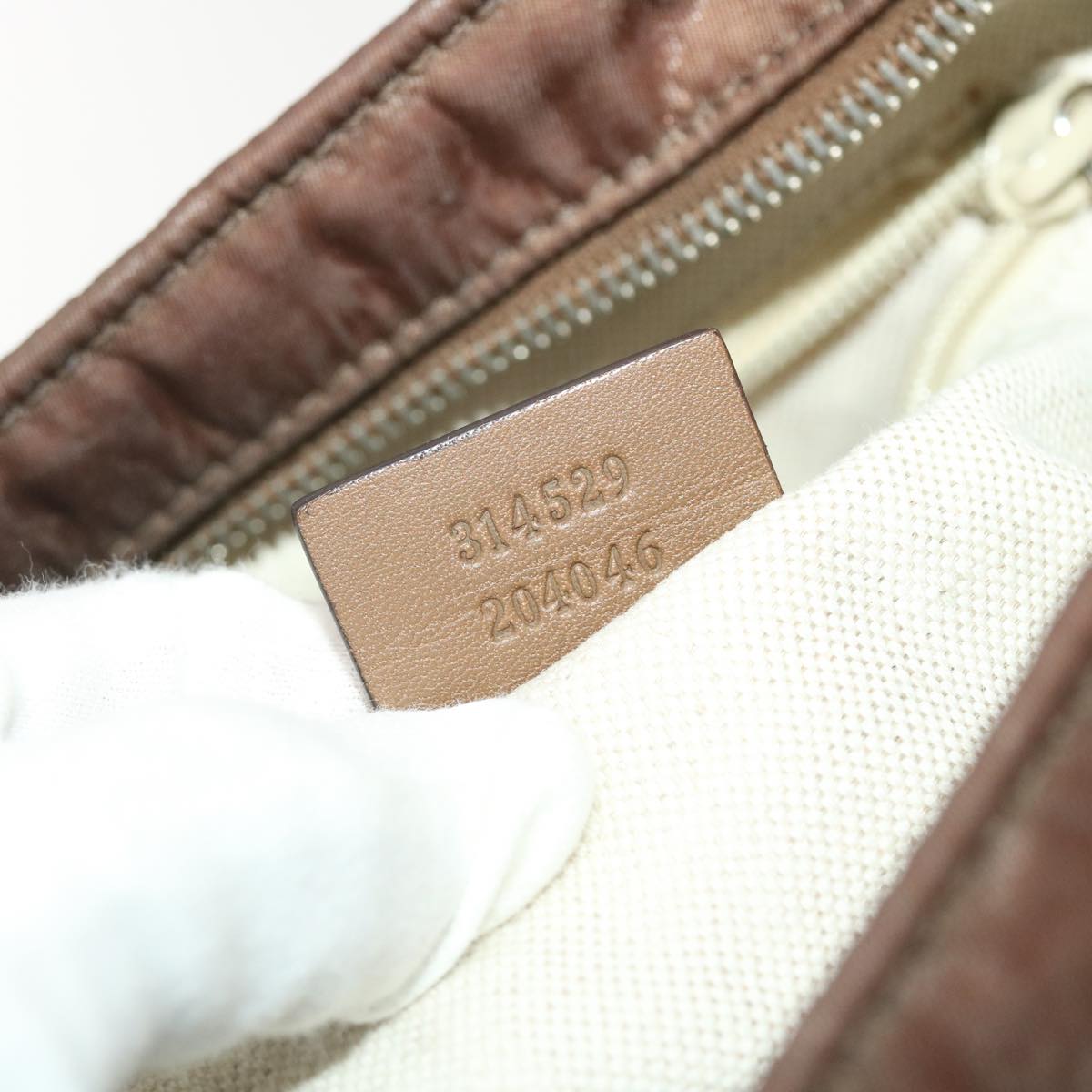 GUCCI GG Canvas Shoulder Bag Brown 314529 ar9228