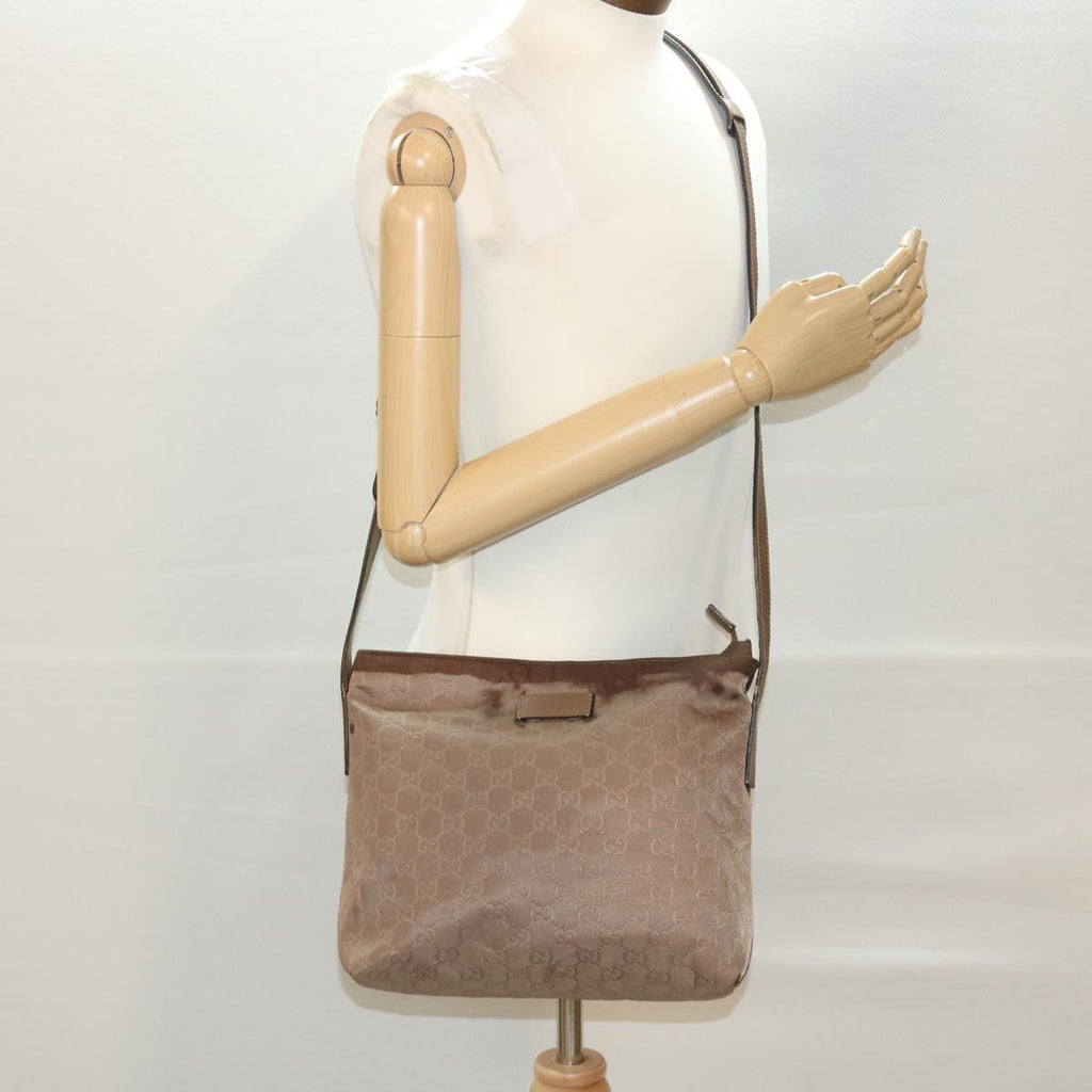 GUCCI GG Canvas Shoulder Bag Brown 314529 ar9228