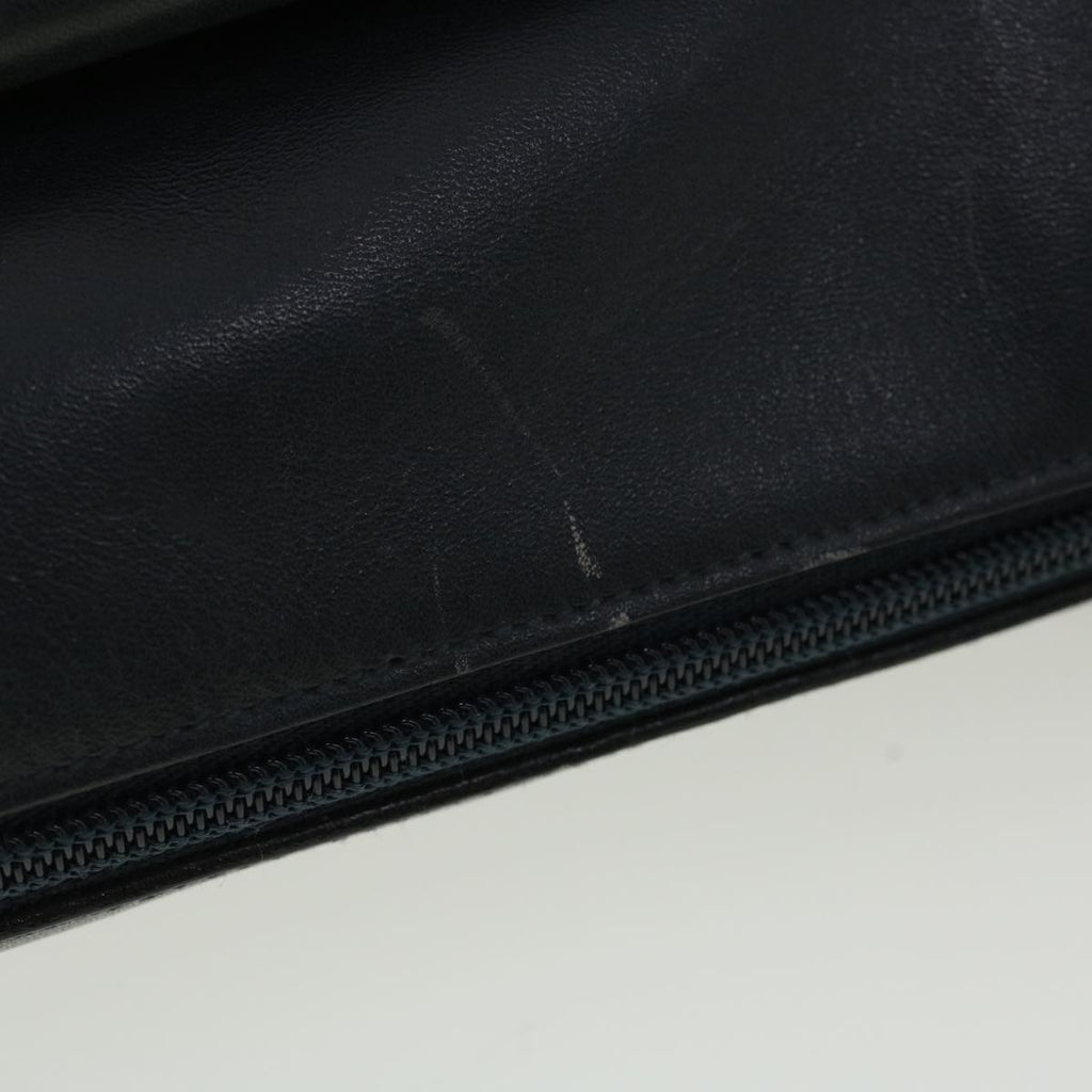 GUCCI Micro GG Canvas Shoulder Bag PVC Leather Navy ar9247