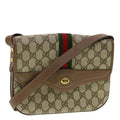 GUCCI GG Canvas Web Sherry Line Shoulder Bag Beige Red 001.113.6862 ar9275