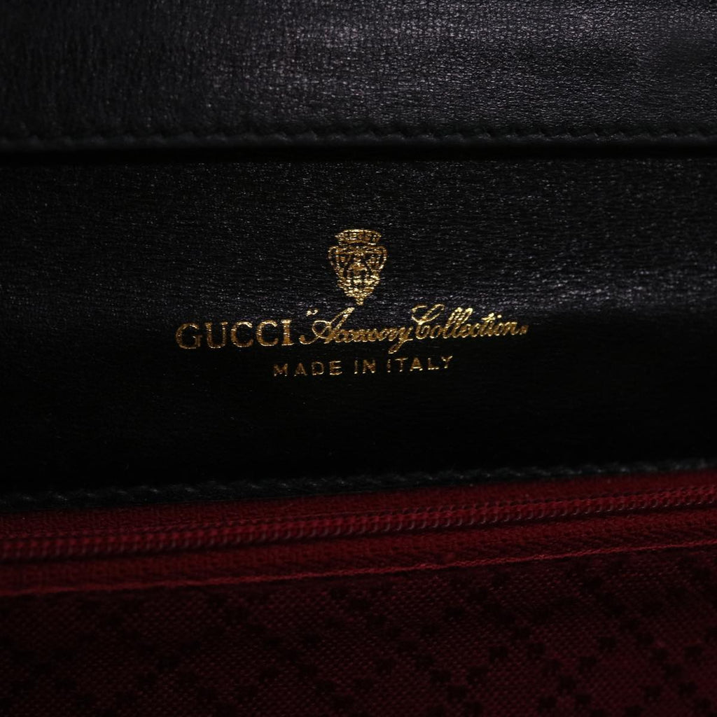 GUCCI GG Canvas Web Sherry Line Shoulder Bag Black Red Green ar9276