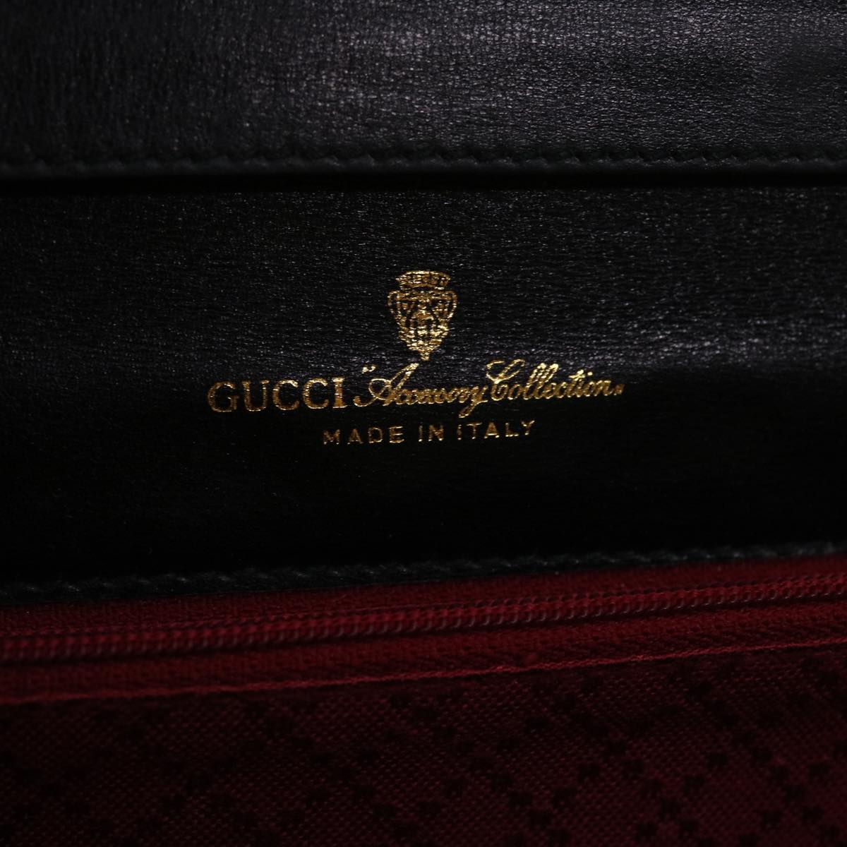 GUCCI GG Canvas Web Sherry Line Shoulder Bag Black Red Green ar9276