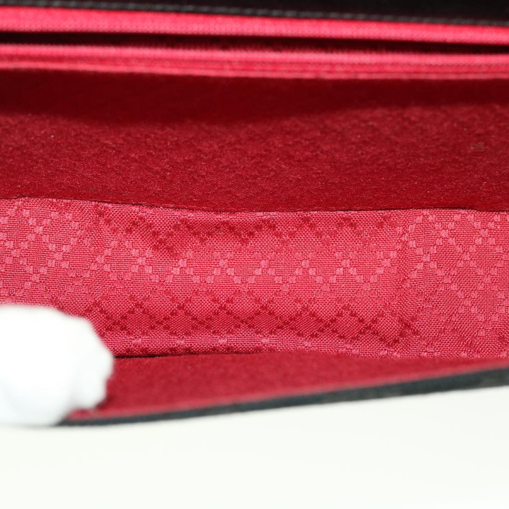 GUCCI GG Canvas Web Sherry Line Shoulder Bag Black Red Green ar9276