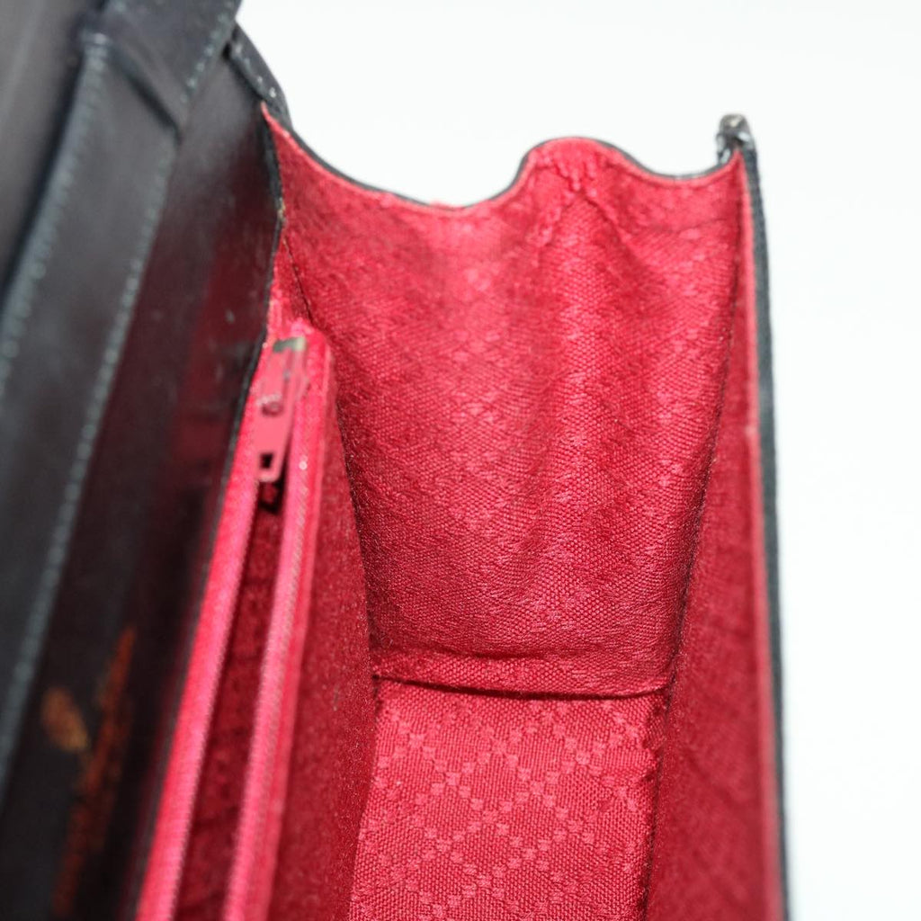 GUCCI GG Canvas Web Sherry Line Shoulder Bag Black Red Green ar9276