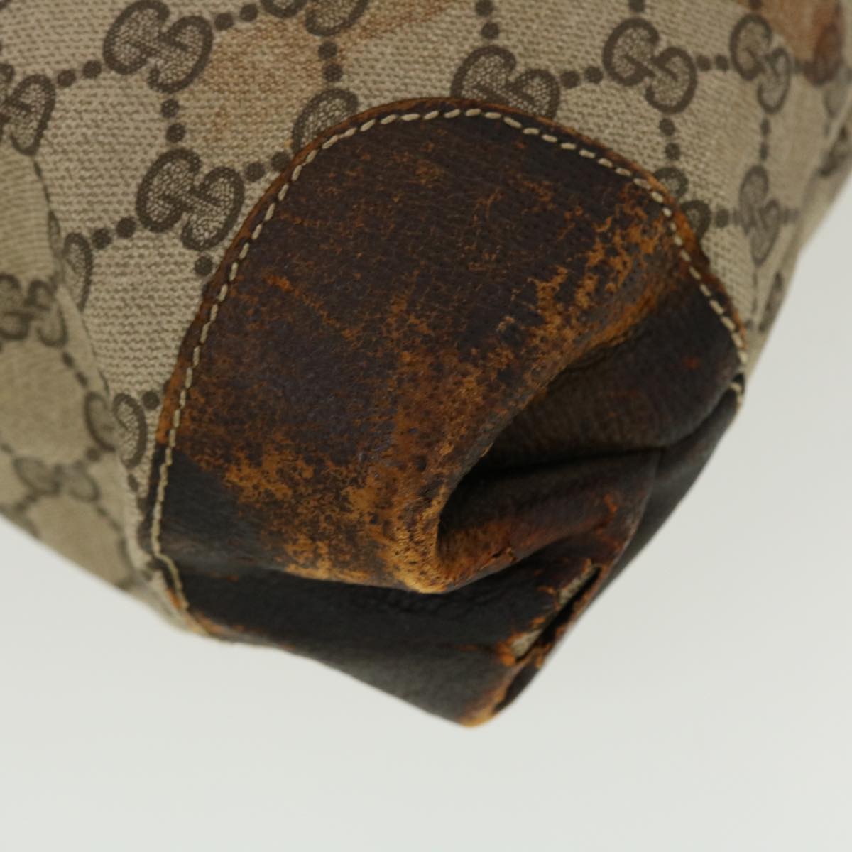 GUCCI GG Canvas Web Sherry Line Tote Bag Beige Red Green ar9393