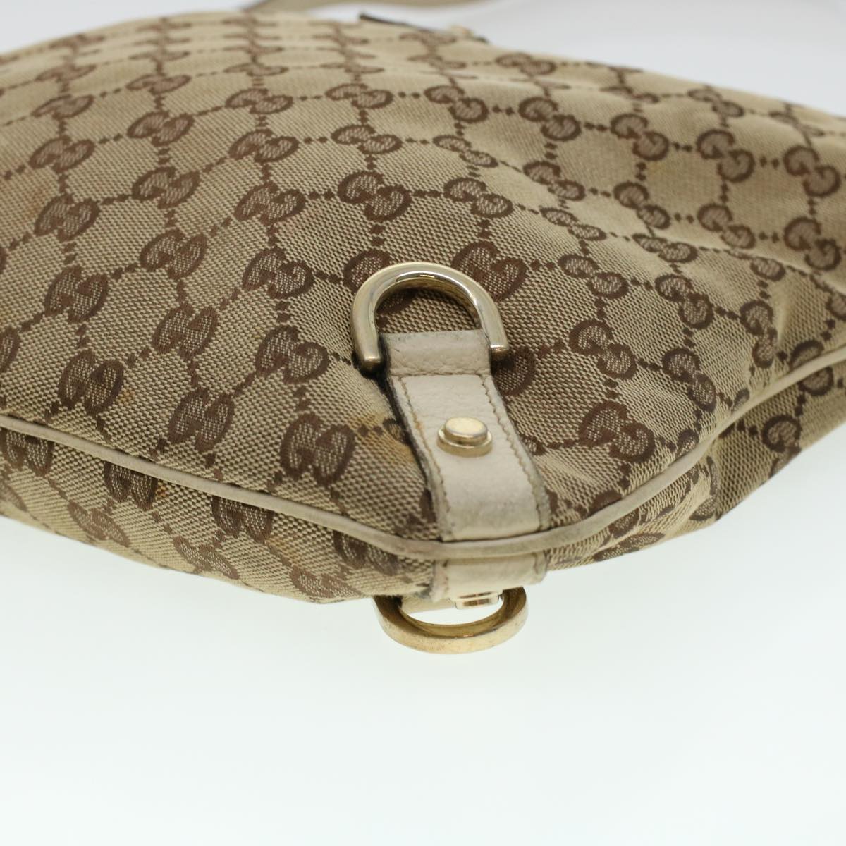 GUCCI GG Canvas Shoulder Bag Beige 131326 ar9404