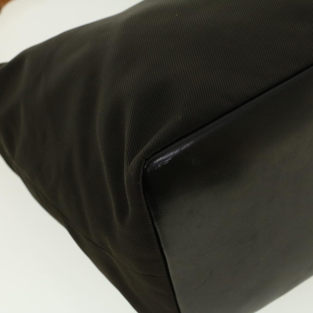 GUCCI Bamboo Shoulder Bag Nylon Brown 0000531200047 ar9405