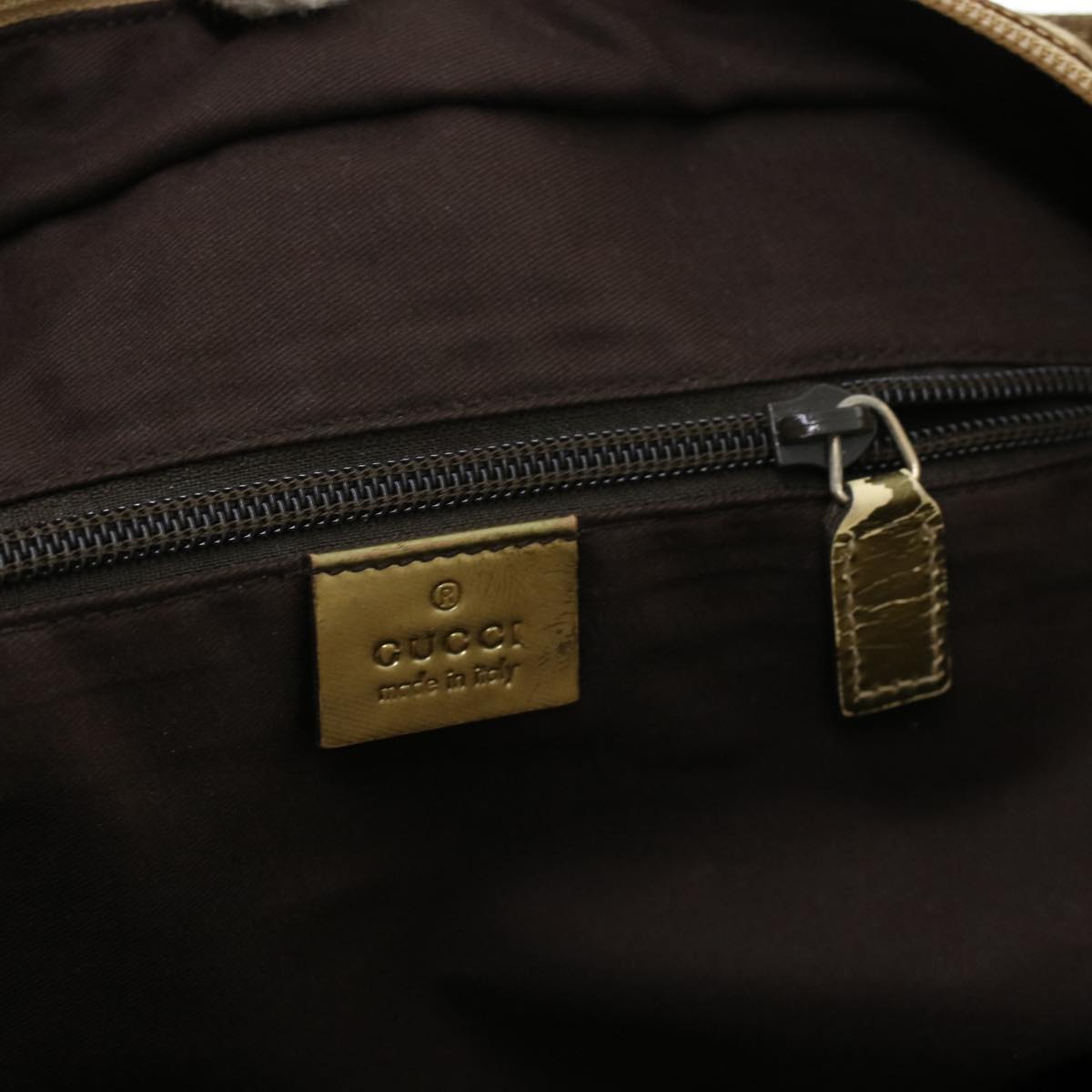 GUCCI GG Canvas Sherry Line Tote Bag Beige Green Pink 131230 ar9406