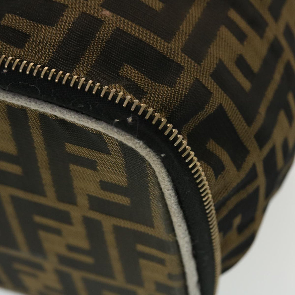 FENDI Zucca Canvas Vanity Cosmetic Pouch Black Brown ar9544B