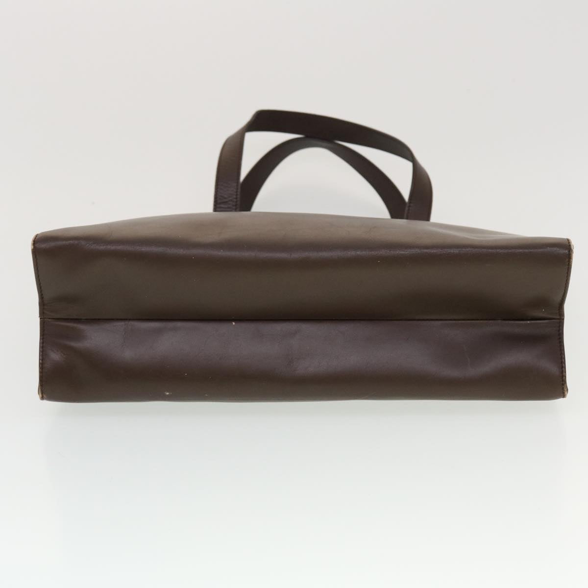 GUCCI Hand Bag Leather Brown ar9546B