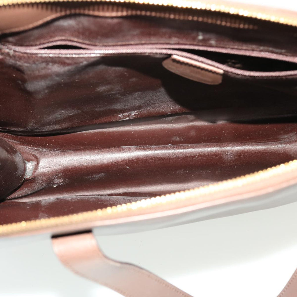GUCCI Hand Bag Leather Brown ar9546B