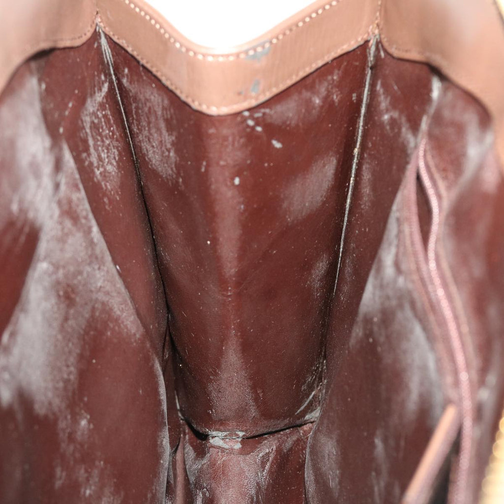 GUCCI Hand Bag Leather Brown ar9546B