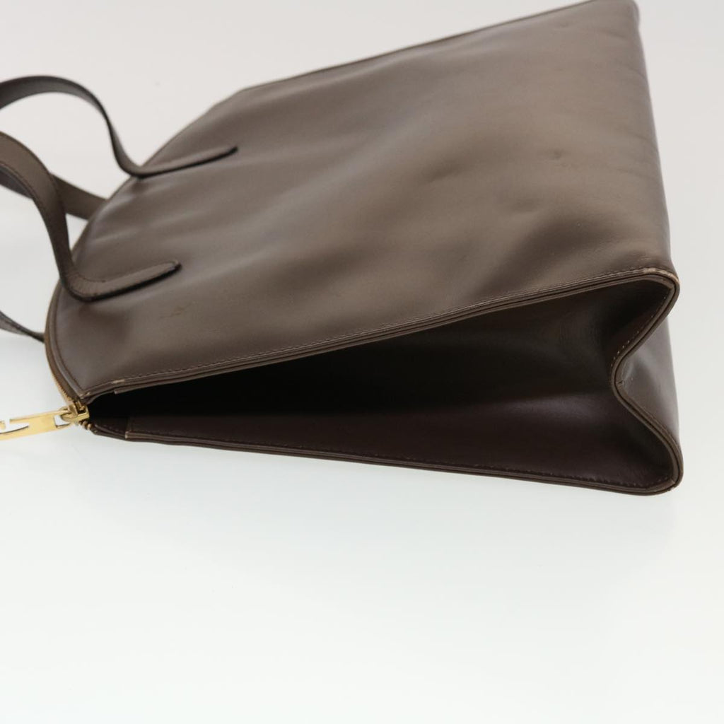GUCCI Hand Bag Leather Brown ar9546B