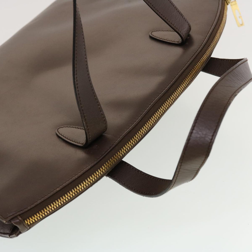 GUCCI Hand Bag Leather Brown ar9546B