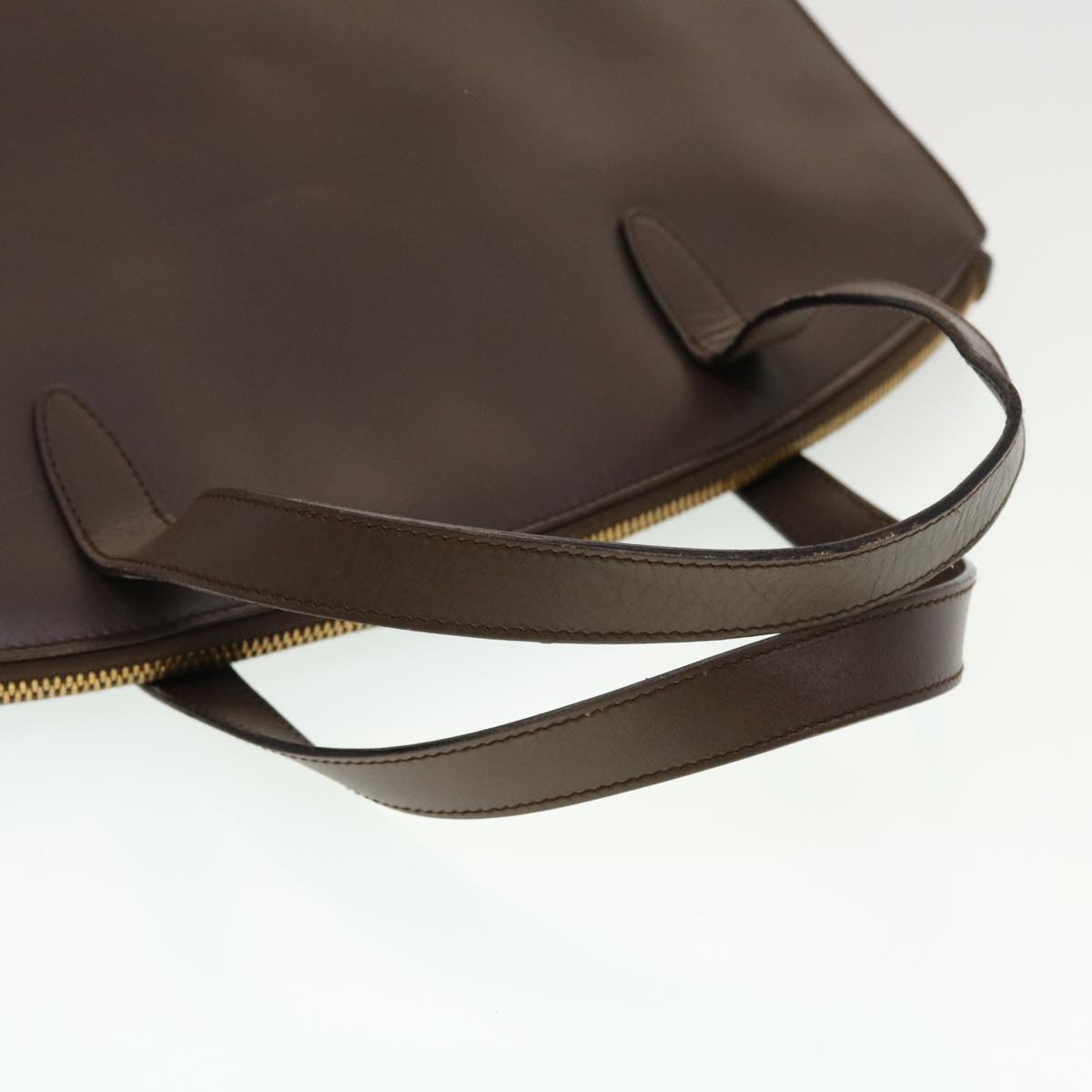 GUCCI Hand Bag Leather Brown ar9546B