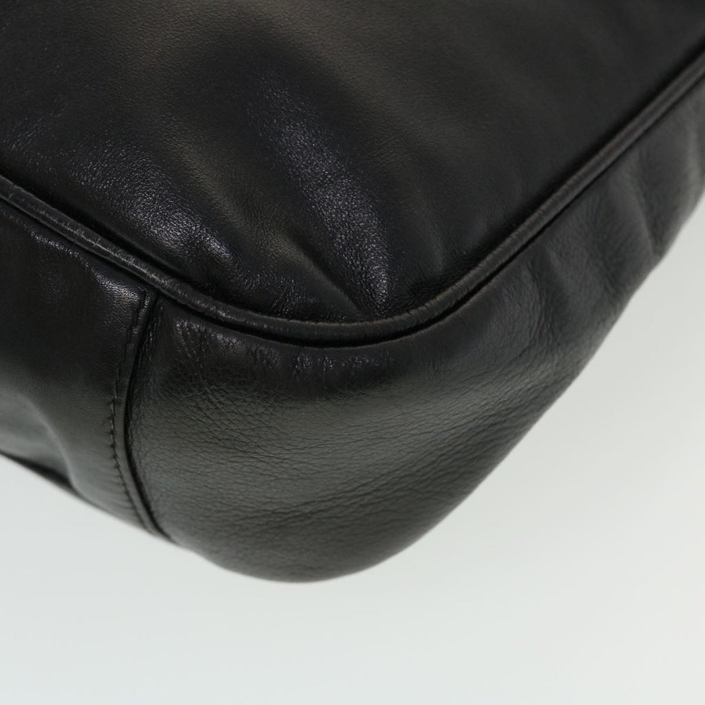 GUCCI Bamboo Hand Bag Leather Black ar9548B