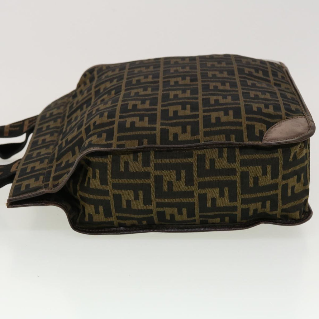 FENDI Zucca Canvas Hand Bag Black Brown 2321.26555.098 ar9639