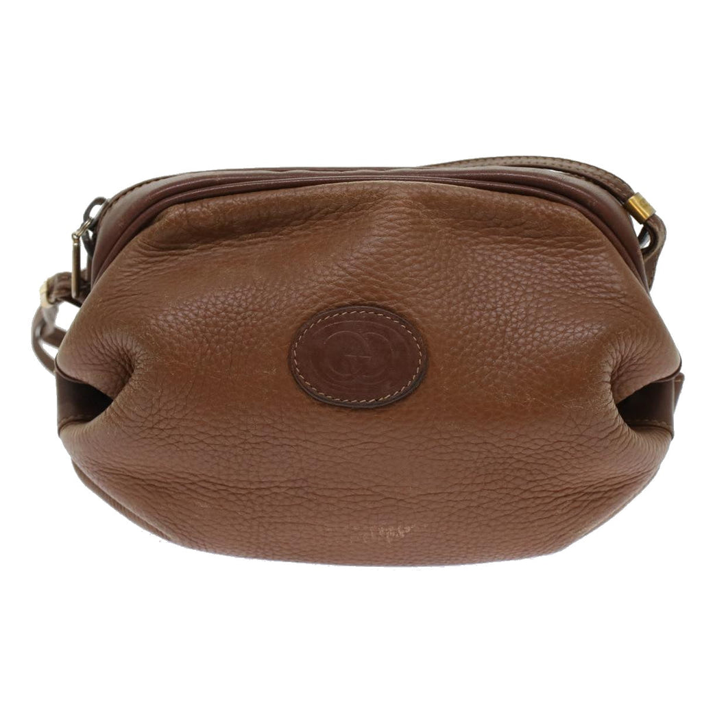 GUCCI Shoulder Bag Leather Brown 007•115•5770 ar9679B