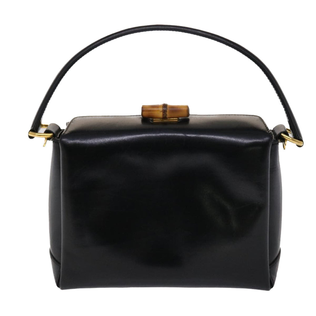 GUCCI Bamboo Shoulder Bag Leather 2way Black 000.926.0175 ar9771