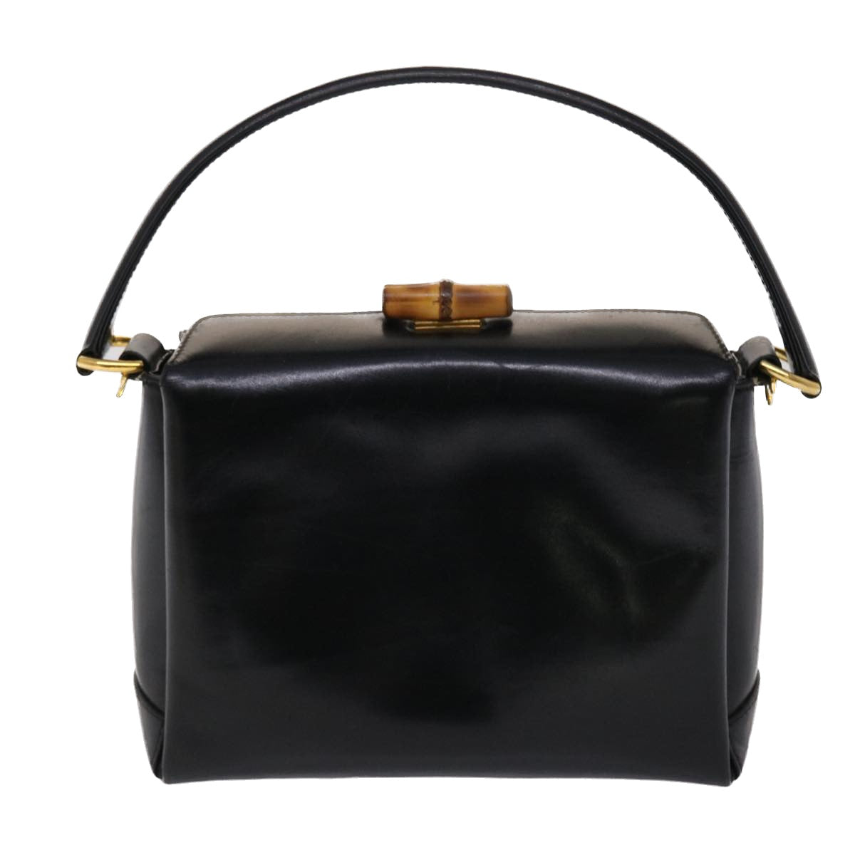 GUCCI Bamboo Shoulder Bag Leather 2way Black 000.926.0175 ar9771