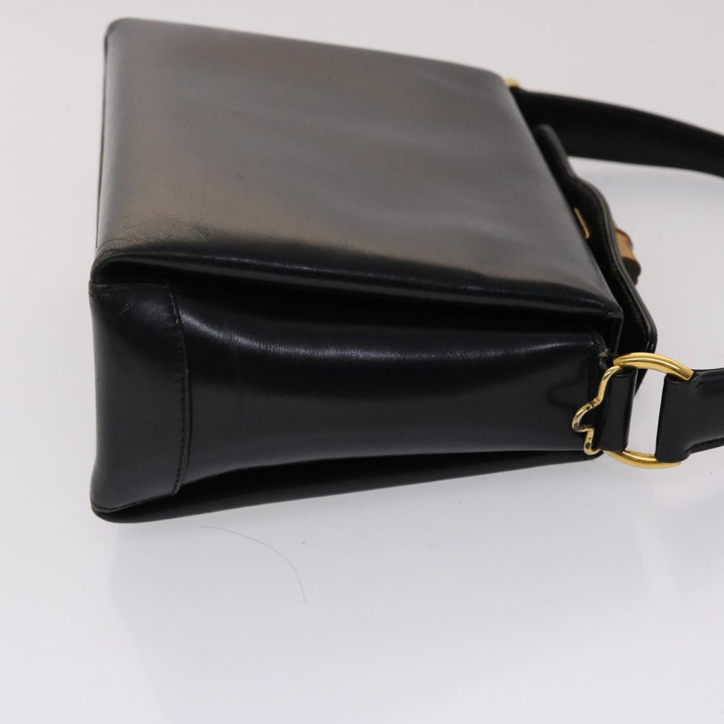 GUCCI Bamboo Shoulder Bag Leather 2way Black 000.926.0175 ar9771