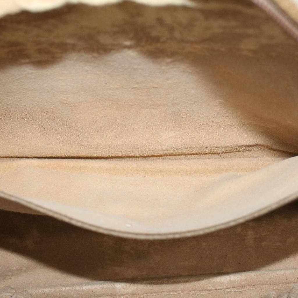 GUCCI GG Canvas Clutch Bag PVC Leather Beige ar9845