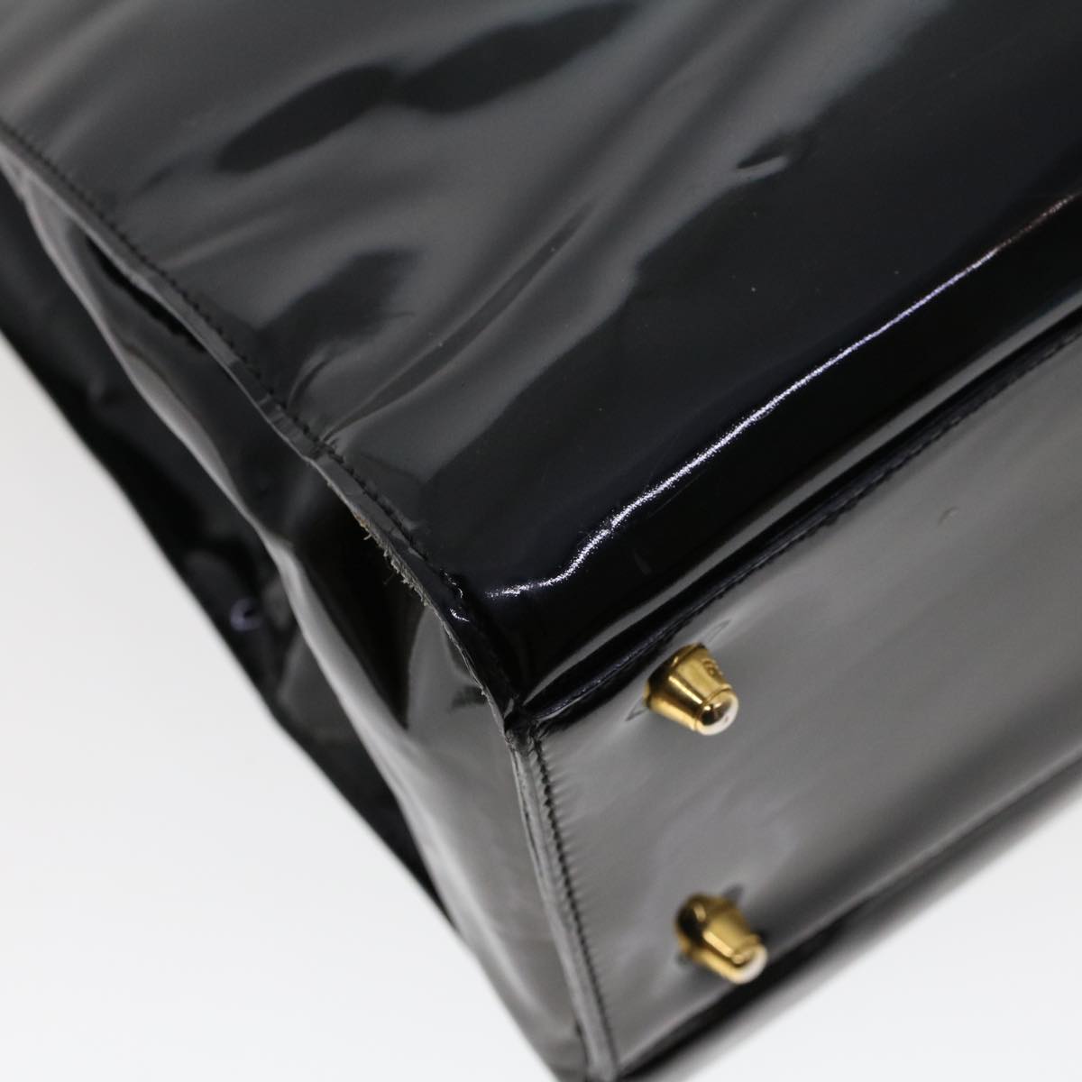 FENDI Shoulder Bag Patent leather Black ar9850