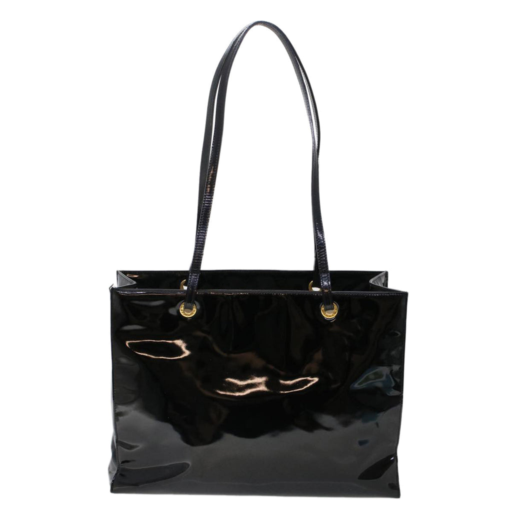 FENDI Shoulder Bag Patent leather Black ar9850