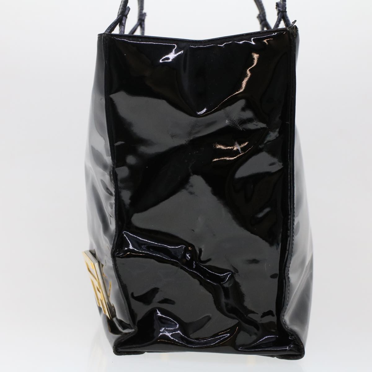 FENDI Shoulder Bag Patent leather Black ar9850