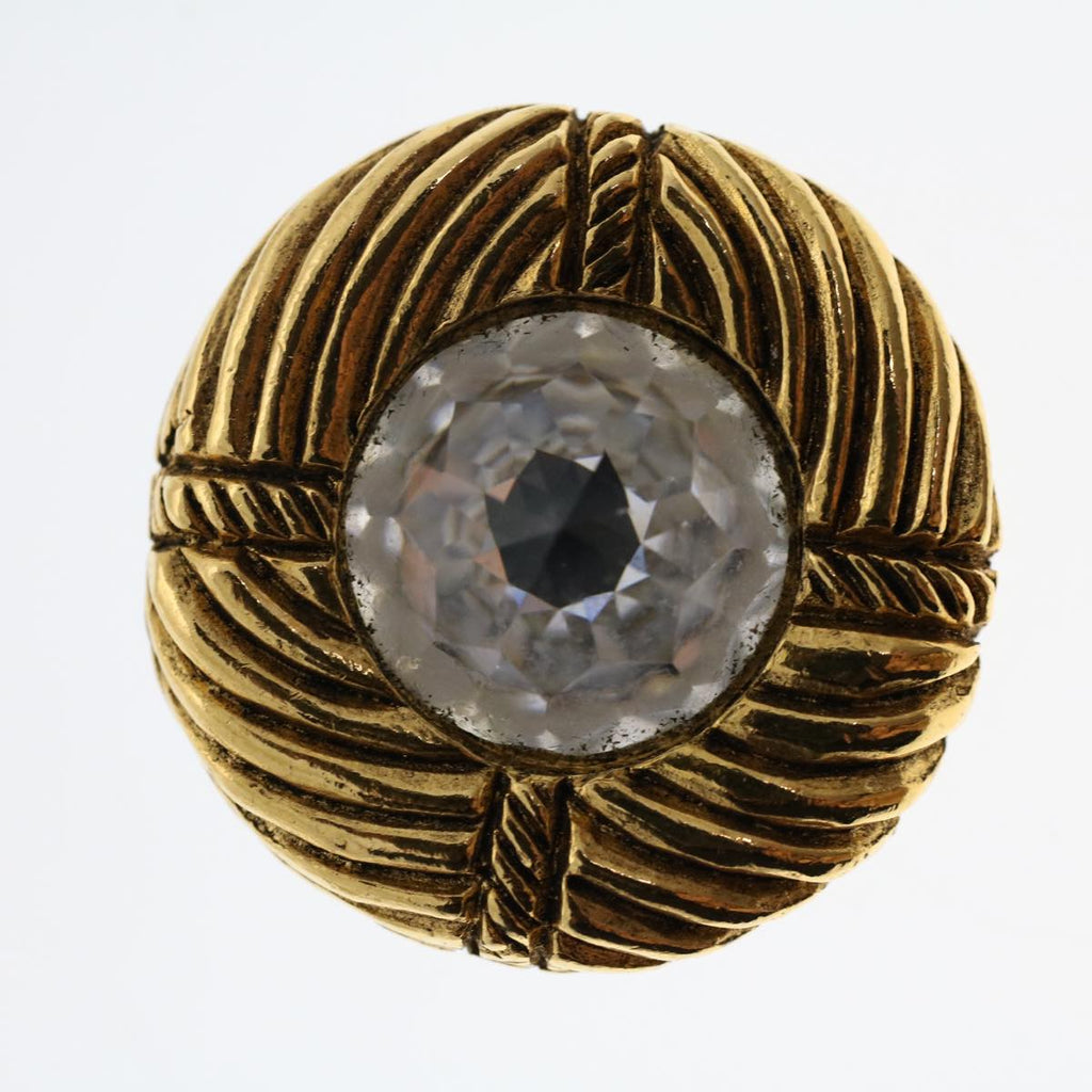 CHANEL Earring Gold Tone CC ar9887B