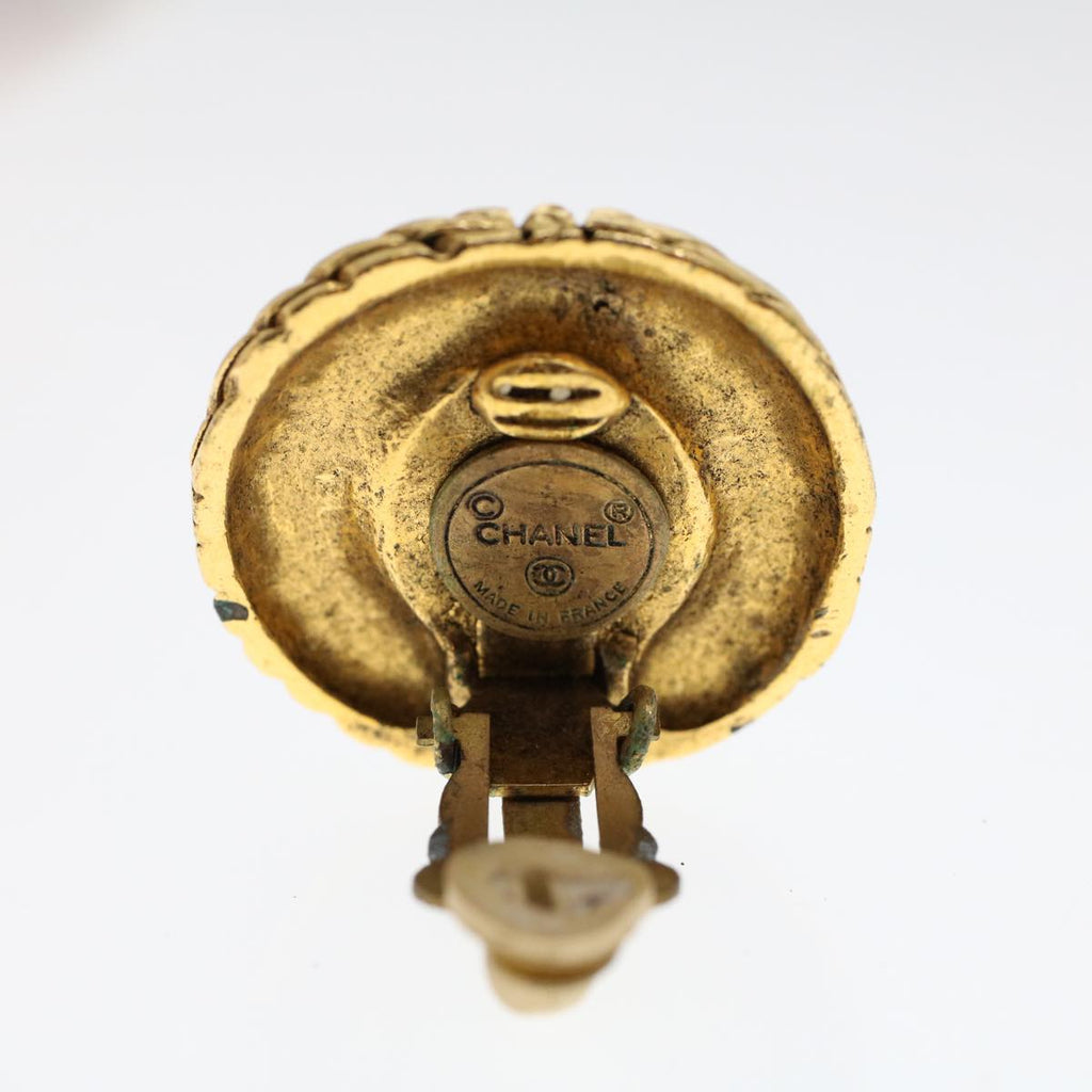 CHANEL Earring Gold Tone CC ar9887B