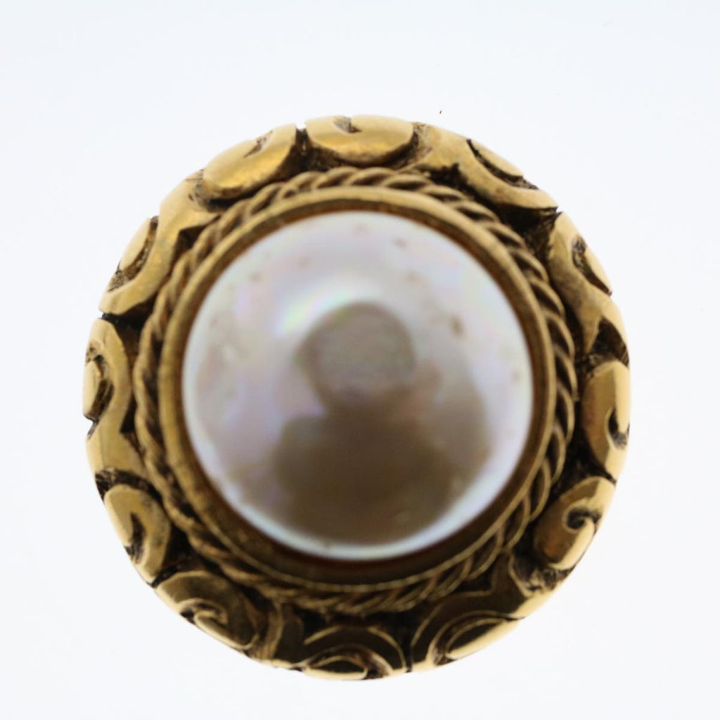 CHANEL Earring Gold Tone CC ar9892B