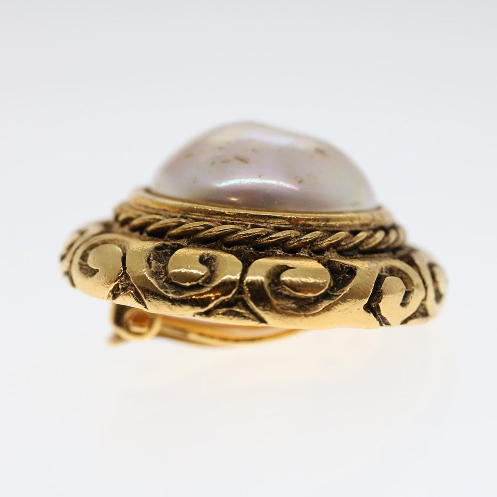 CHANEL Earring Gold Tone CC ar9892B