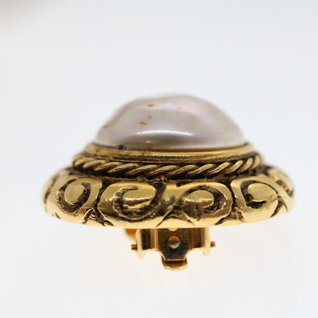 CHANEL Earring Gold Tone CC ar9892B