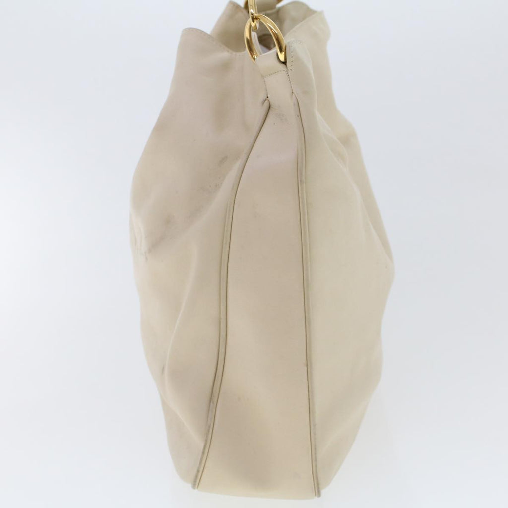GUCCI Bamboo Shoulder Bag Leather Beige Brown ar9898B