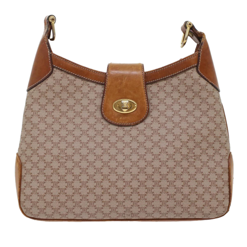 FENDI Pecan Macadam Canvas Hand Bag Garment Cover 3Set Brown Black ar9900B