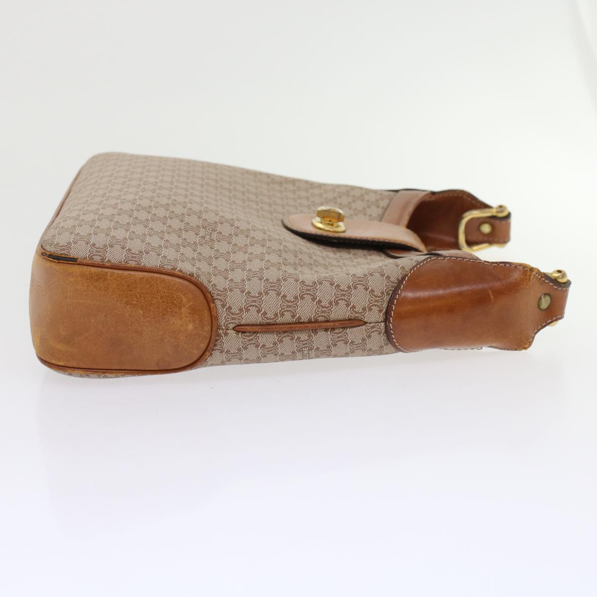 FENDI Pecan Macadam Canvas Hand Bag Garment Cover 3Set Brown Black ar9900B