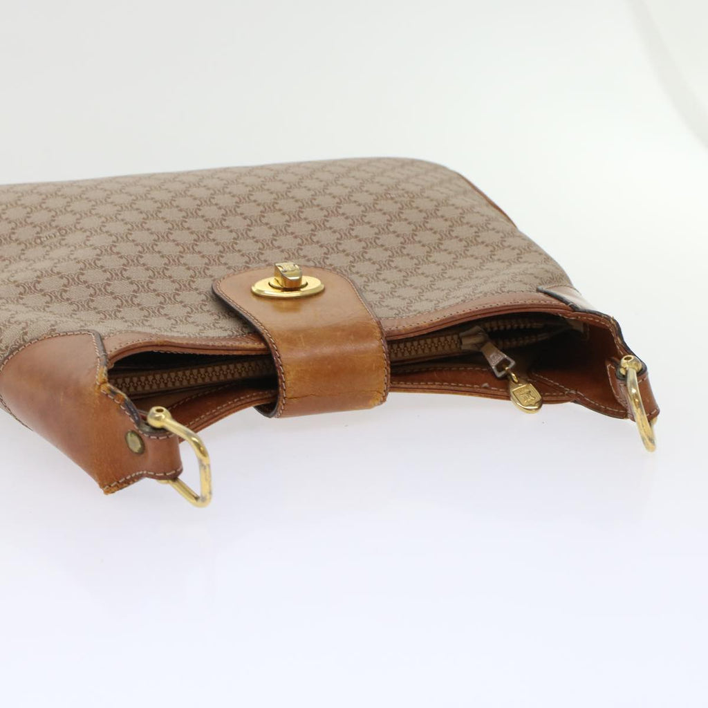FENDI Pecan Macadam Canvas Hand Bag Garment Cover 3Set Brown Black ar9900B