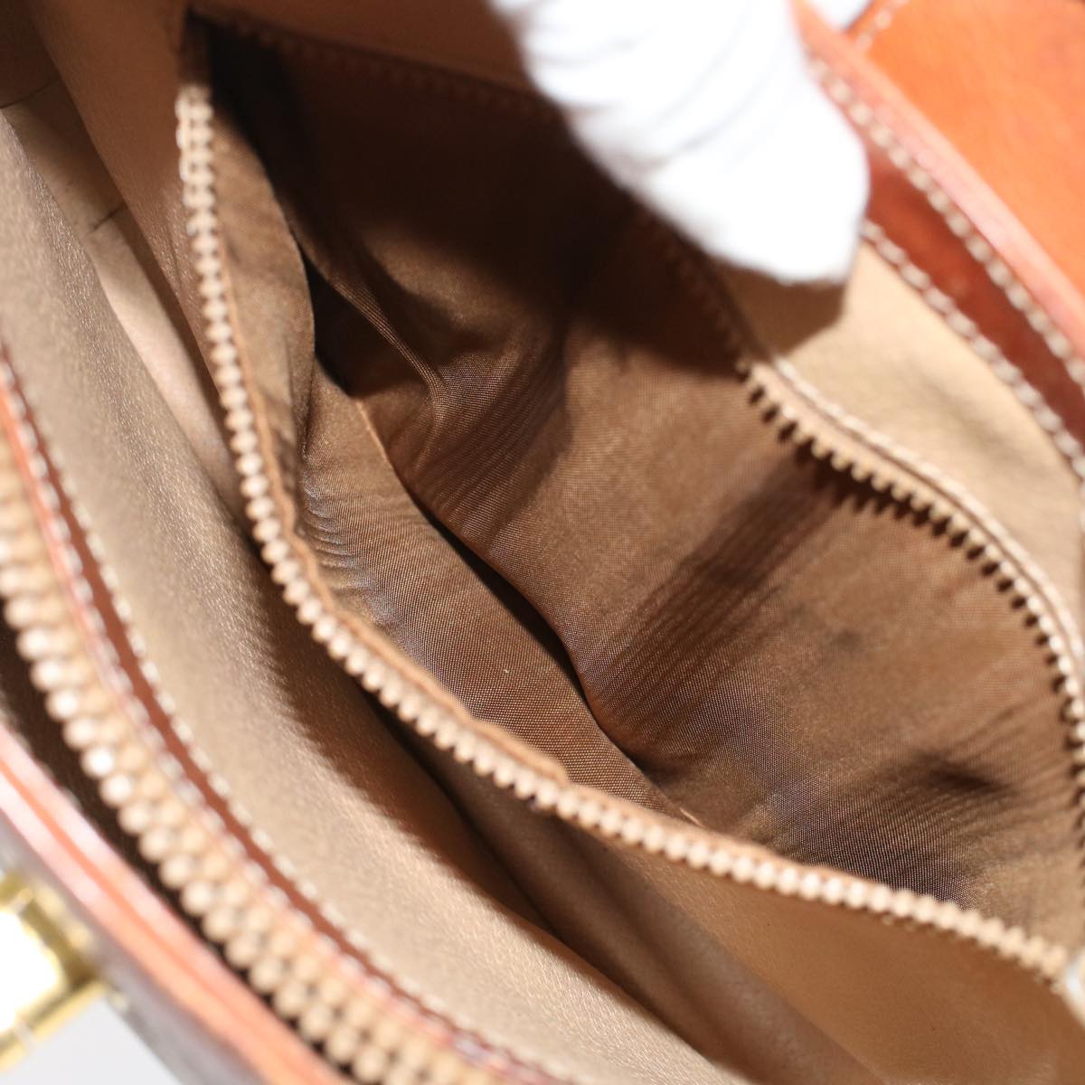 FENDI Pecan Macadam Canvas Hand Bag Garment Cover 3Set Brown Black ar9900B