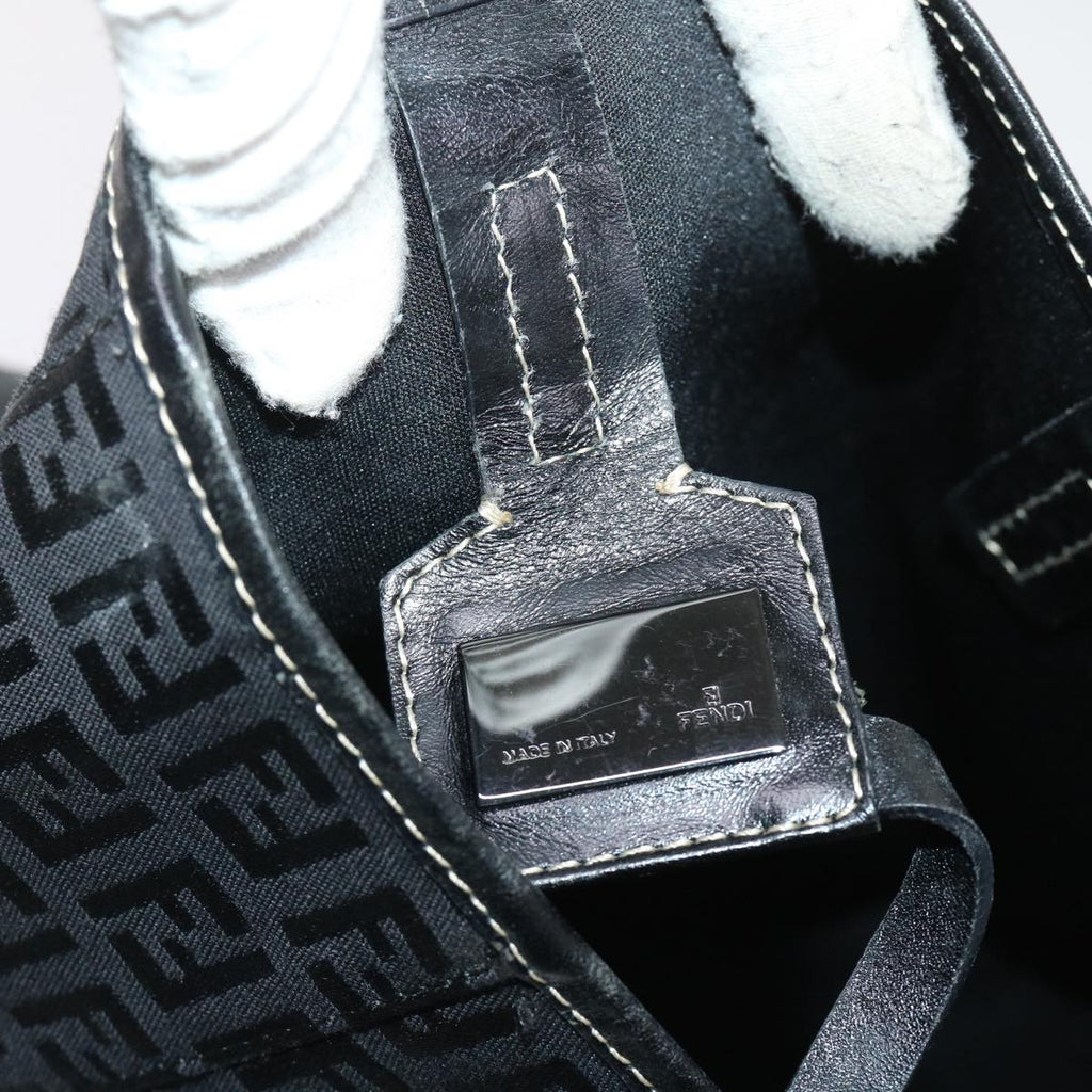FENDI Zucchino Canvas Tote Bag Black ar9954