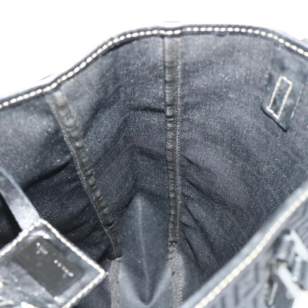 FENDI Zucchino Canvas Tote Bag Black ar9954