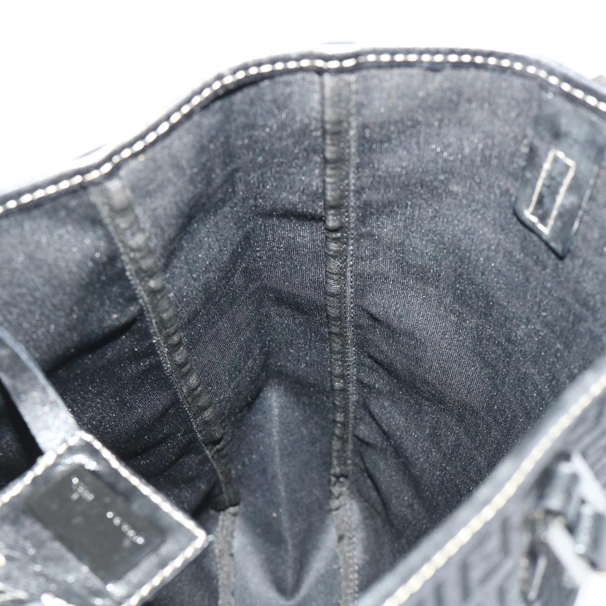 FENDI Zucchino Canvas Tote Bag Black ar9954