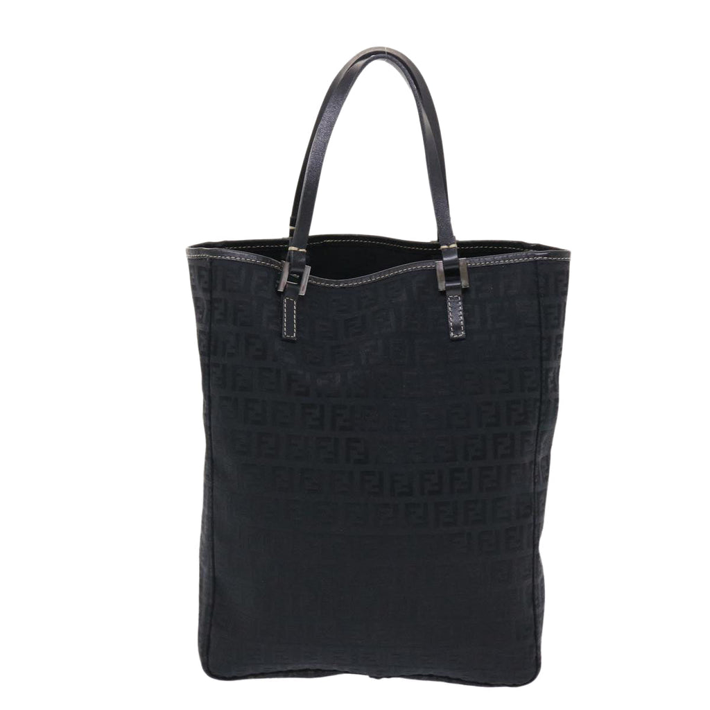 FENDI Zucchino Canvas Tote Bag Black ar9954