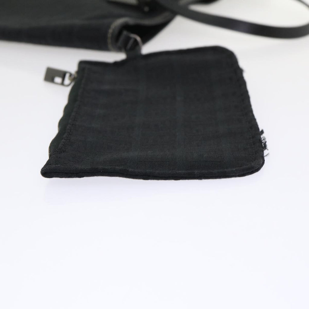 FENDI Zucchino Canvas Tote Bag Black ar9954