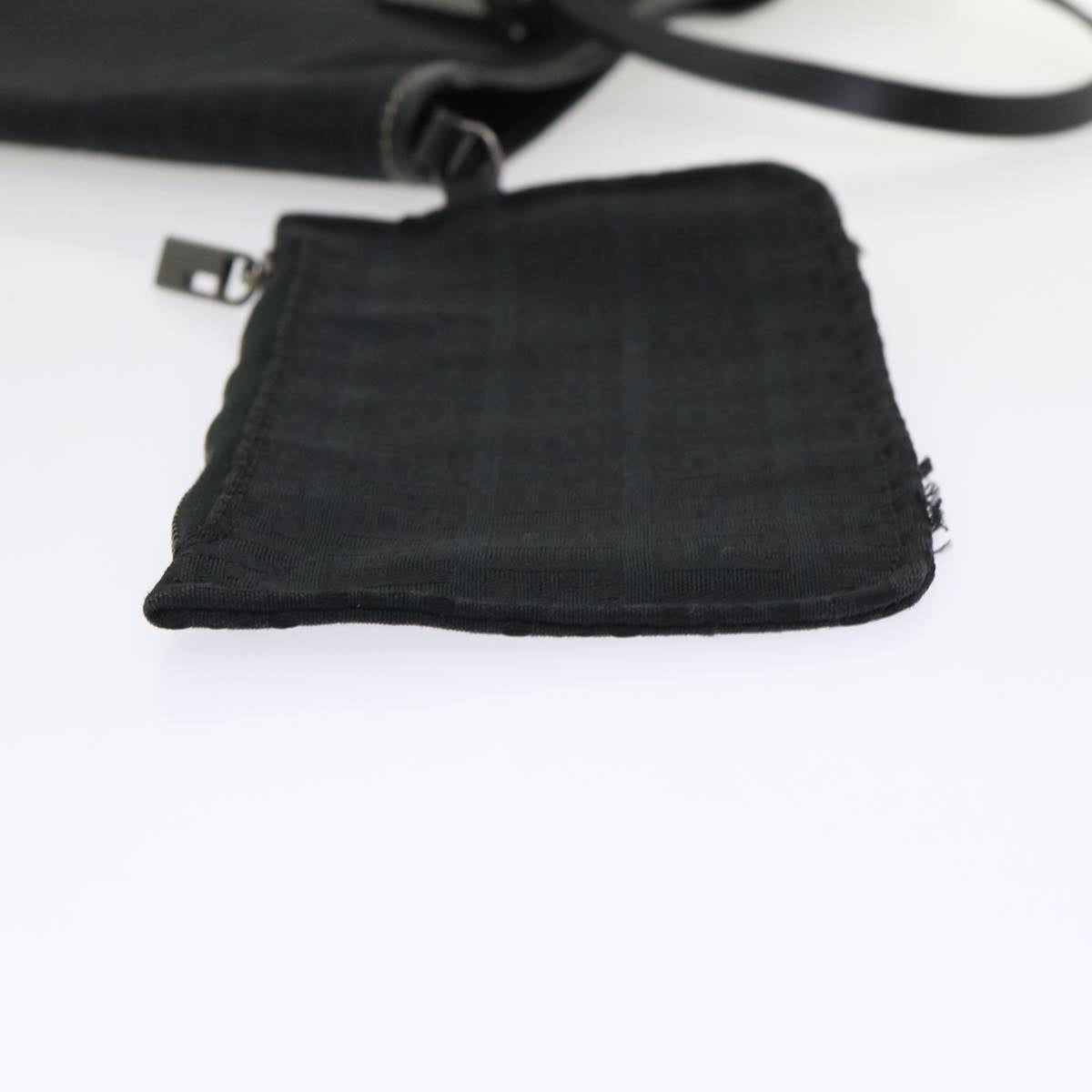 FENDI Zucchino Canvas Tote Bag Black ar9954