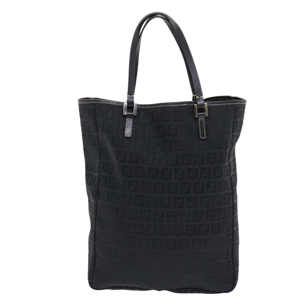 FENDI Zucchino Canvas Tote Bag Black ar9954