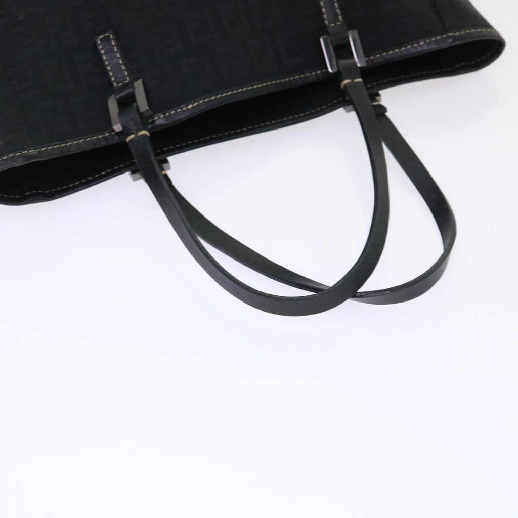 FENDI Zucchino Canvas Tote Bag Black ar9954