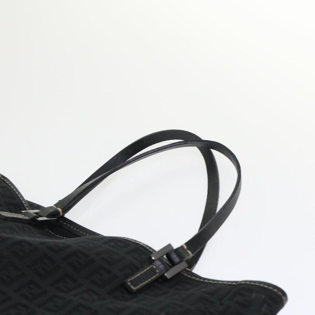 FENDI Zucchino Canvas Tote Bag Black ar9954